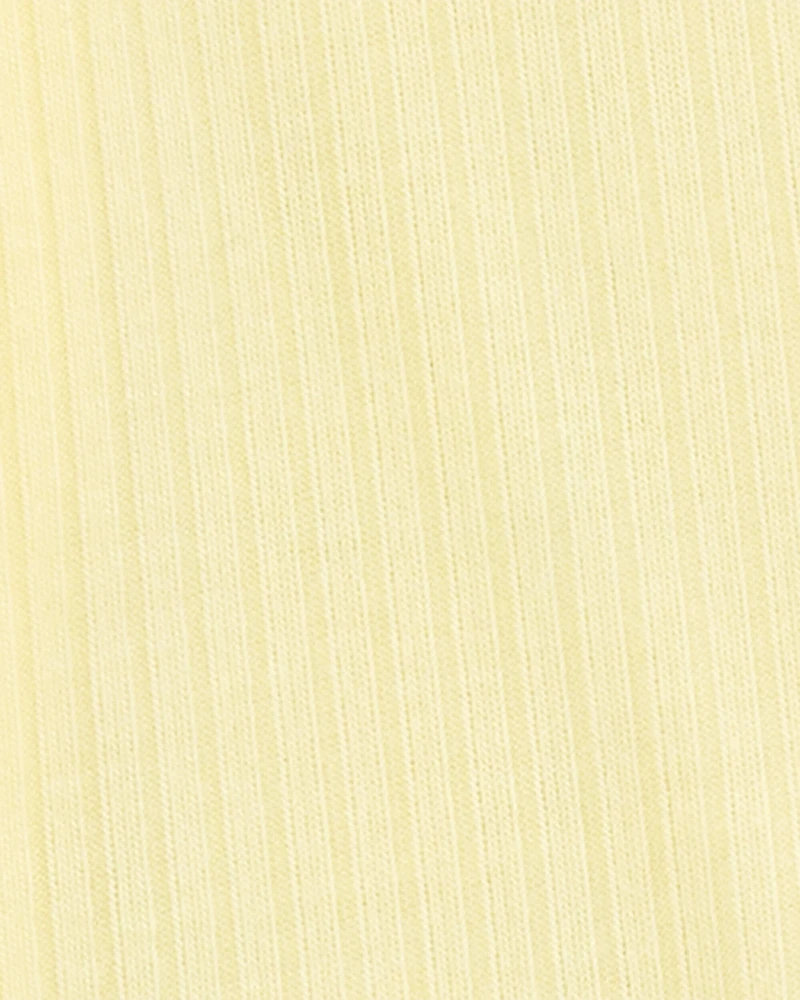 Baby Solid 2-Way Zip PurelySoft Convertible Foot Sleeper Pyjamas - Yellow