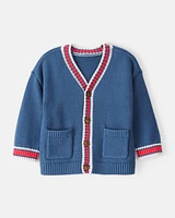 Baby Boy Long-Sleeve Cardigan - Navy