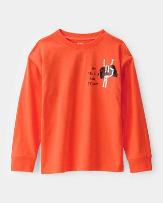 Kid Halloween Video Game Long-Sleeve Graphic Tee