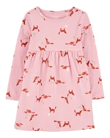 Toddler Fox Jersey Dress