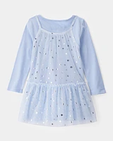 Toddler Girl Snowflake Ice Queen Tulle Dress