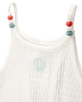 Toddler Seashell Ribbed Tank Top