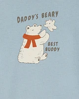 Baby Daddy Polar Bear Long-Sleeve Bodysuit