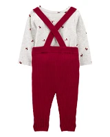 Baby 2-Piece Reindeer Bodysuit & Suspender Pant Set