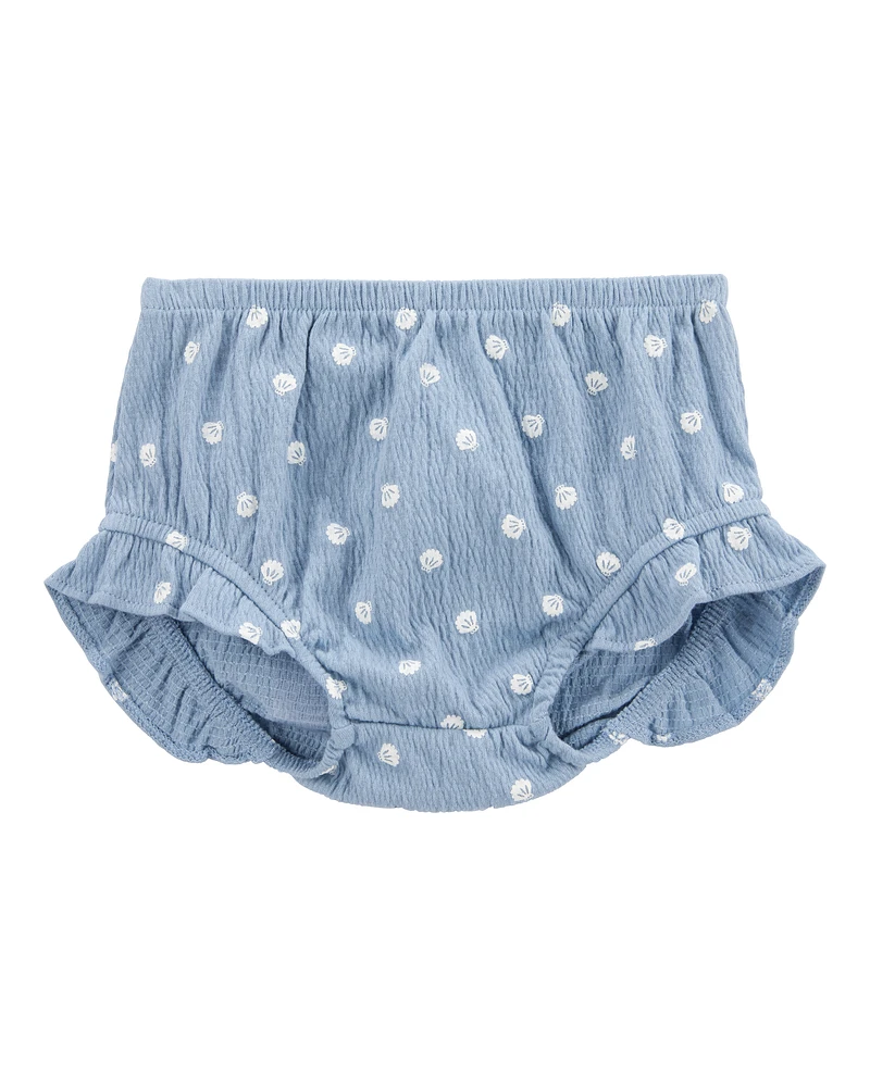 Baby 3-Piece Shell Print Little Short Set