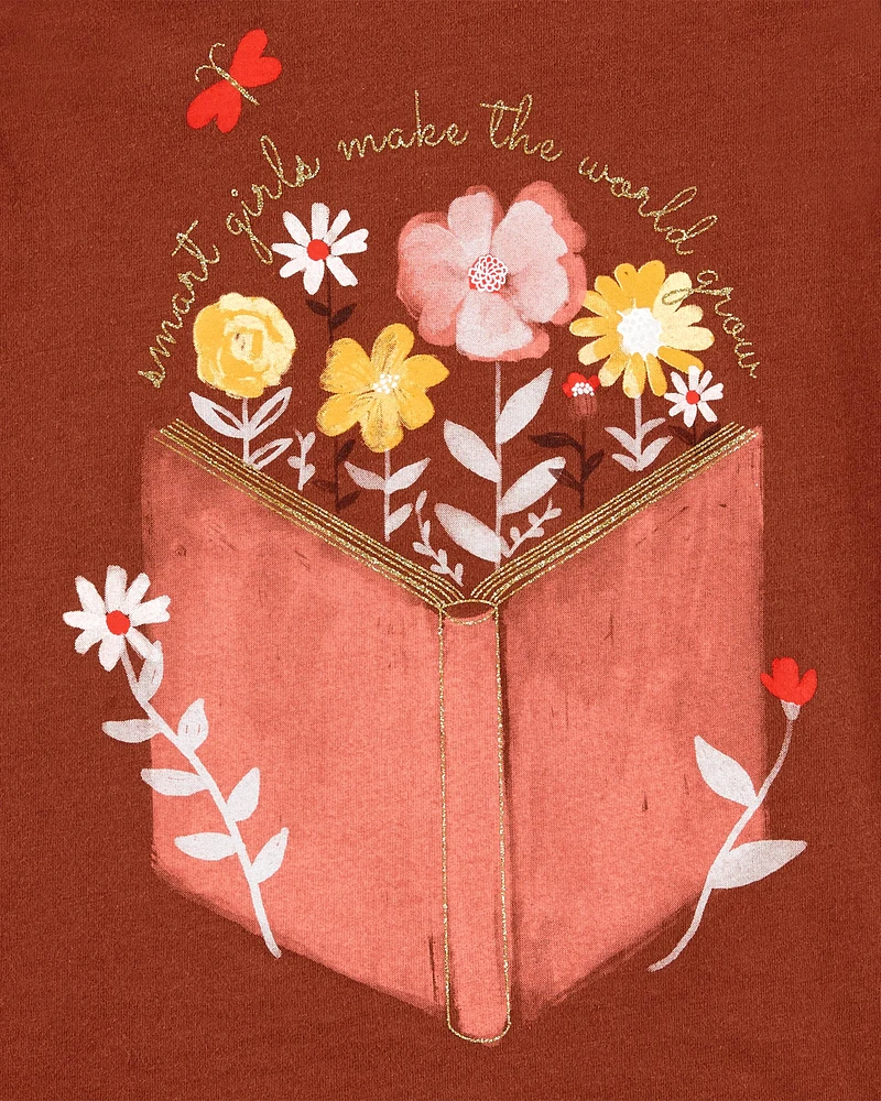 Floral Book Jersey Tee