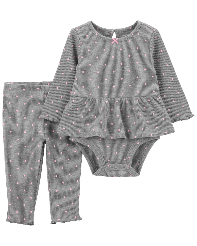 Carters Oshkosh 2-Piece Polka Dot Bodysuit Pant Set