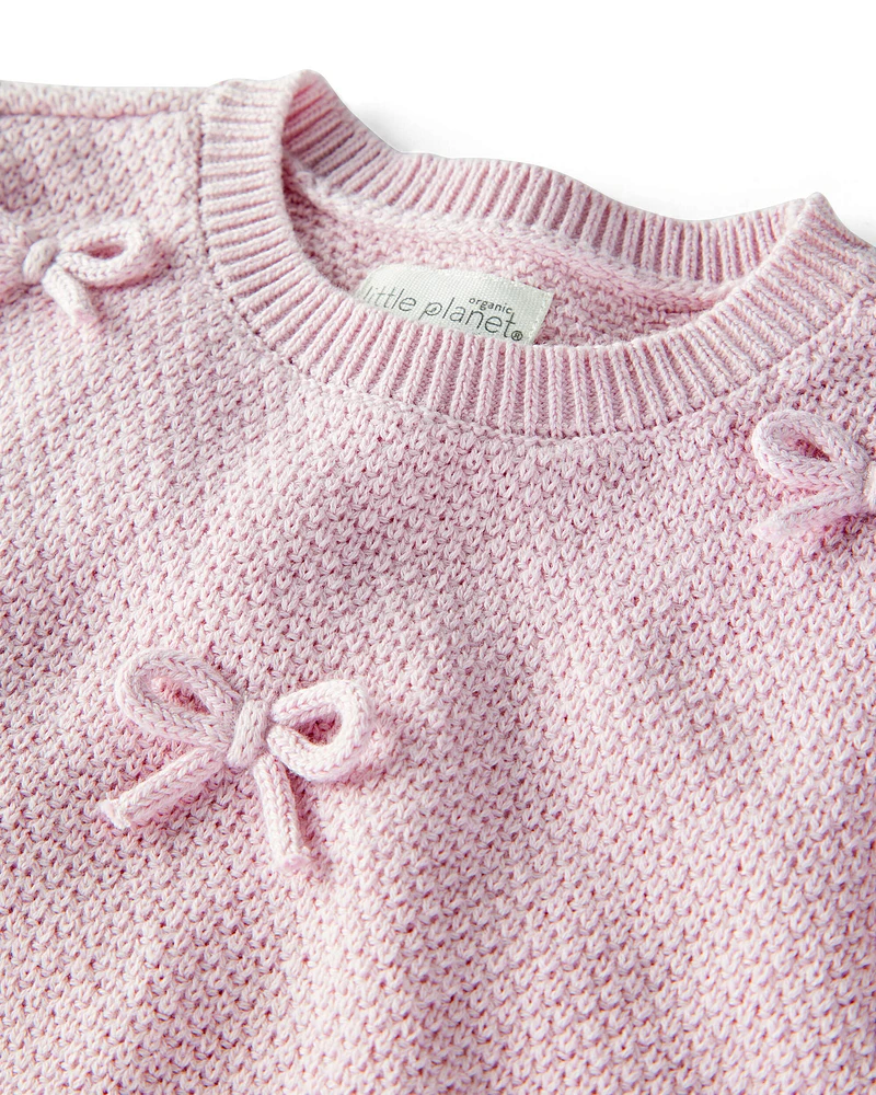 Baby 2-Piece Organic Cotton Bow Sweater Knit Set