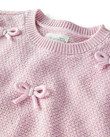 Baby 2-Piece Organic Cotton Bow Sweater Knit Set