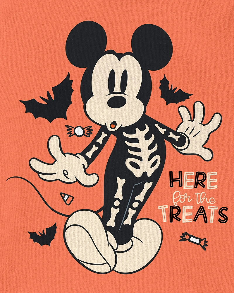 Toddler Glow The Dark Mickey Mouse Halloween Tee