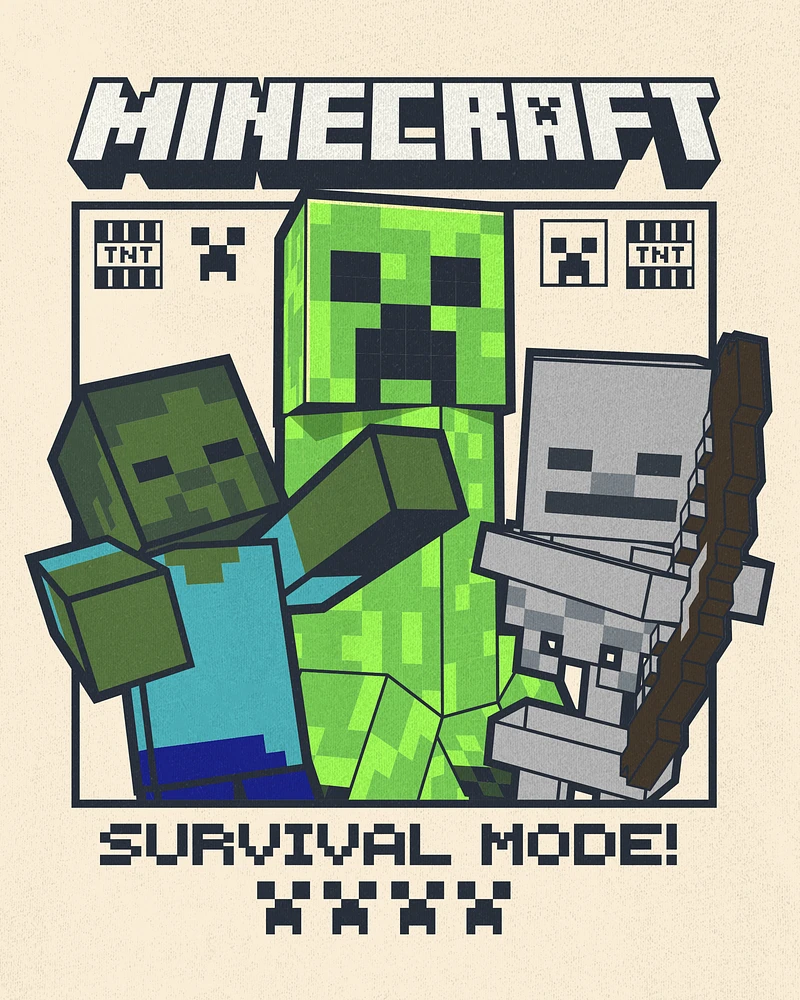Kid Minecraft® Short-Sleeve Graphic Tee - Cream