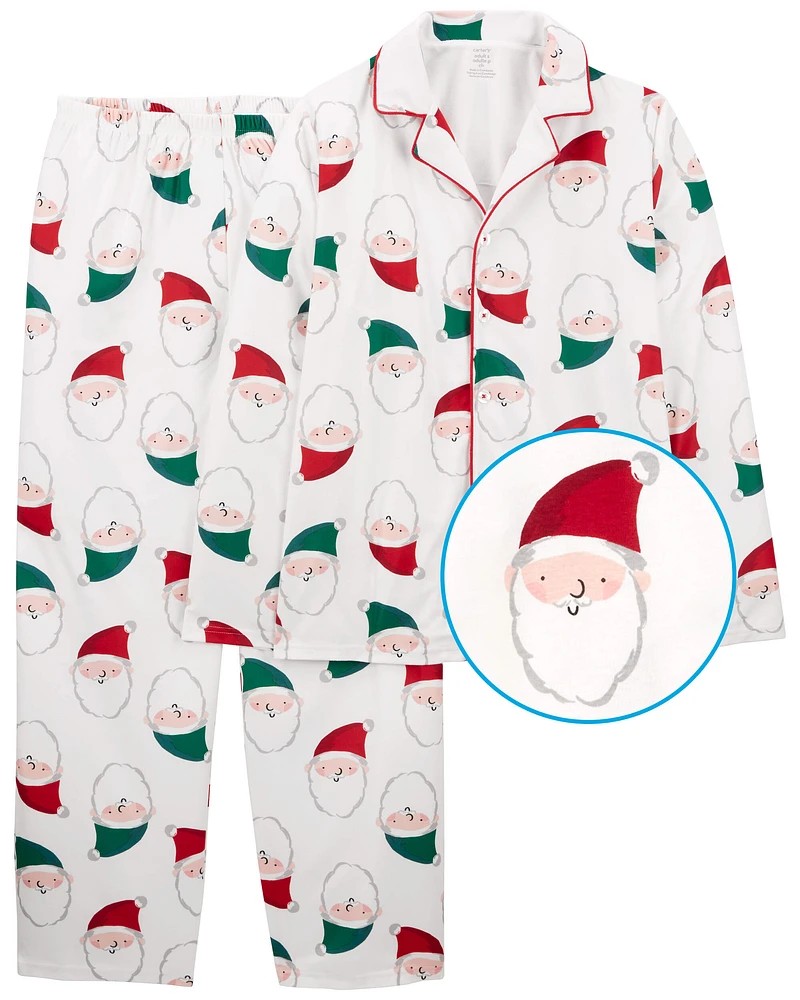 Adult 2-Piece Santa Fleece Coat Style Pyjamas