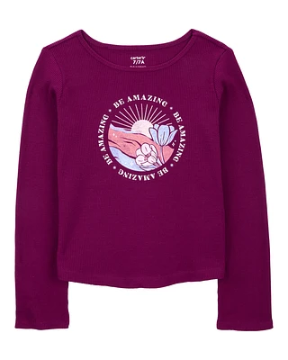 Kid Waffle Knit Long-Sleeve Tee