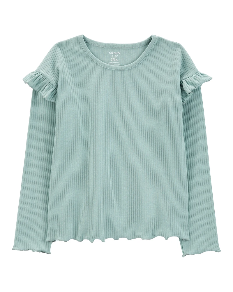 Kid Long-Sleeve Ribbed Top