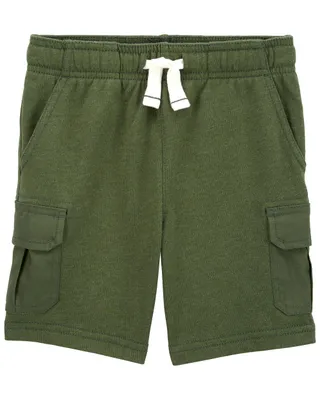 Pull-On Knit Cargo Shorts