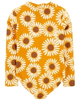 Sunflower 1-Piece Zip-Front Rashguard