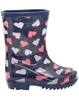 Toddler Heart Print Rain Boots