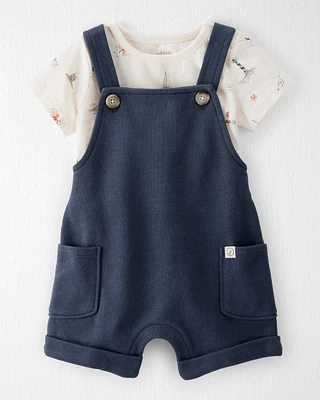 Baby 2-Piece Organic Cotton Shortall Set
