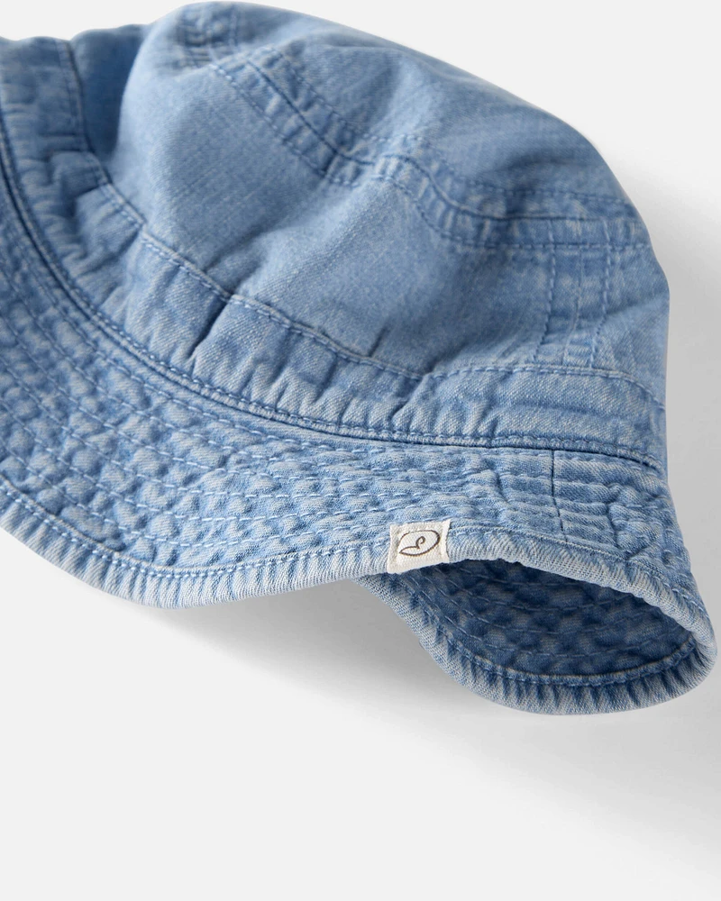 Toddler Organic Cotton Chambray Bucket Hat