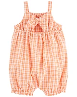 Baby Gingham Seersucker Romper