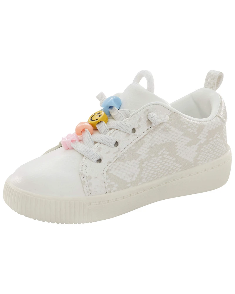 Toddler Snakeskin Pull On Sneakers