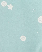 Baby Sea Print Bike Shorts - Green