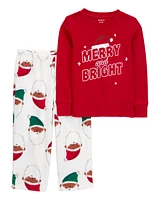 Toddler 2-Piece Merry and Bright Cotton & Fleece Pyjamas