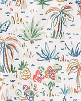 Toddler Organic Cotton Pyjamas Tropical Print