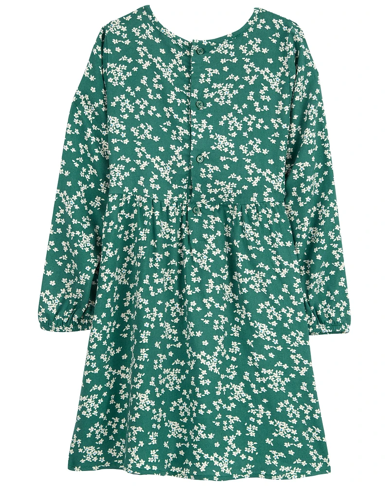 Kid Floral Long-Sleeve Dress