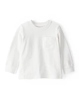 Long-Sleeve Pocket Tee - White