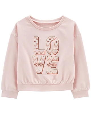 Infant "LOVE" Graphic Crewneck