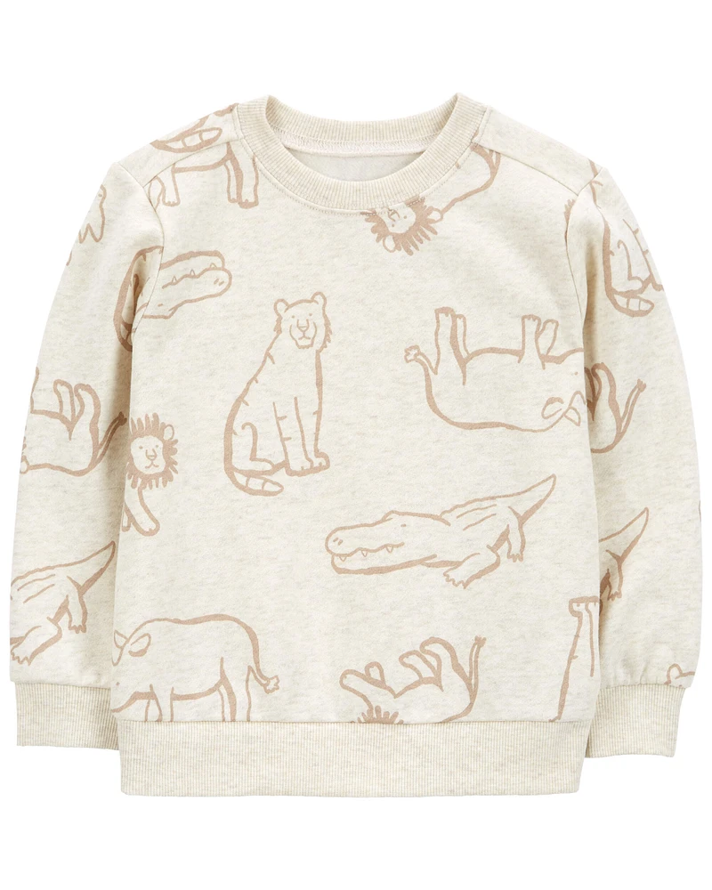 Baby Animal Print Fleece Pullover