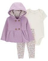 Baby 3-Piece Floral Little Jacket Set