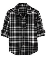 Baby Plaid Twill Button-Down Shirt