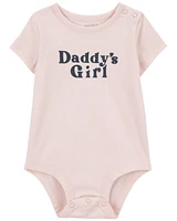 Baby Daddy's Girl Short-Sleeve Bodysuit - Pink