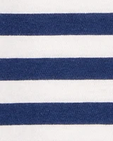 Baby Striped Short-Sleeve Pocket Tee - Navy