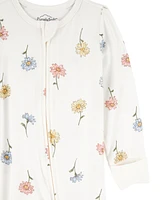 Baby Floral Zip-Up PurelySoft Sleeper Pyjamas