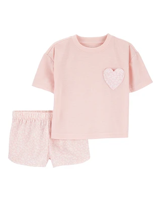 Toddler 2-Piece Heart Loose Fit Pyjamas