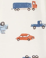 Baby 1-Piece Car Print 100% Snug Fit Cotton Footless Pyjamas