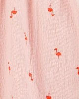 Toddler Flamingo Pom Fashion Top - Pink