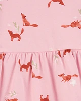 Toddler Fox Jersey Dress