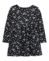 Toddler Floral Long-Sleeve Jersey Dress