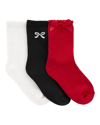 Kid 3-Pack Bow Socks