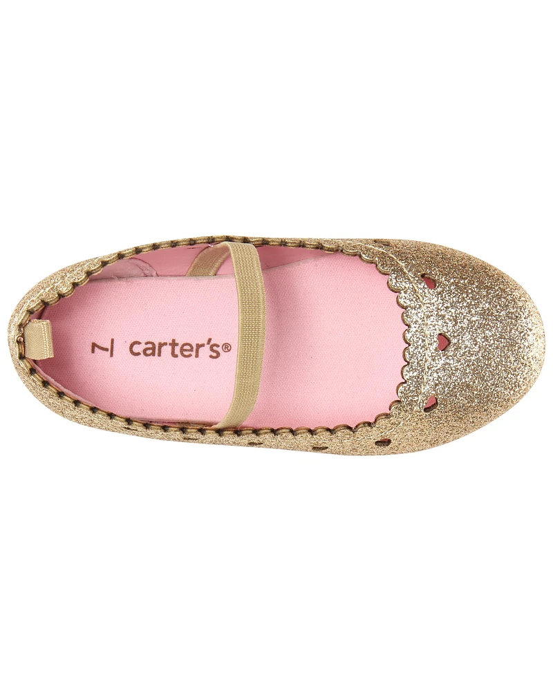 Kid Glitter Mary Jane Flat Shoes