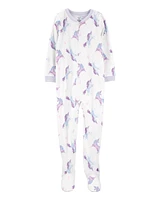 Kid 1-Piece Unicorn Fleece Footie Pyjamas