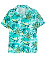 Kid Tropical Button-Front Shirt