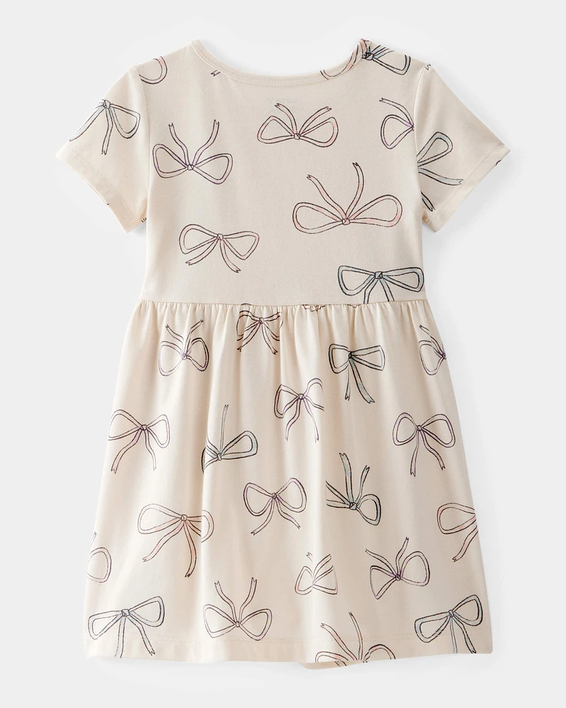 Toddler Bow Print Dress