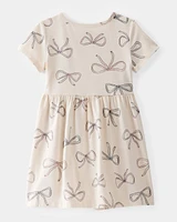 Toddler Bow Print Dress