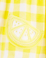 Lemon Gingham Sunsuit