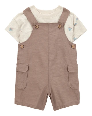 Baby 2-Piece Sunset Tee & Shortall Set